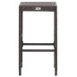 vidaXL Set de bar para jardín 7 pzas y cojines ratán sintético marrón vidaXL Set de bar para jardín 7 pzas y cojines ratán sintético marrón