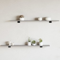 vidaXL Estantes pared 4 uds madera ingeniería gris Sonoma 100x10x1,5cm
