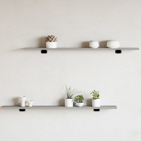 vidaXL Estantes pared 4 uds madera ingeniería gris Sonoma 100x10x1,5cm