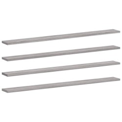 vidaXL Estantes pared 4 uds madera ingeniería gris Sonoma 100x10x1,5cm