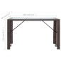 vidaXL Set de bar para jardín 7 pzas y cojines ratán sintético marrón vidaXL Set de bar para jardín 7 pzas y cojines ratán sintético marrón
