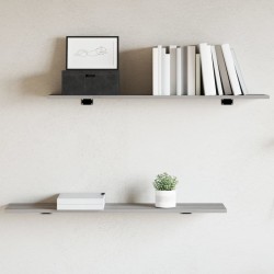vidaXL Estantes pared 4 uds madera ingeniería gris Sonoma 100x20x1,5cm