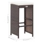 vidaXL Set de bar para jardín 7 pzas y cojines ratán sintético marrón vidaXL Set de bar para jardín 7 pzas y cojines ratán sintético marrón