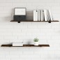 vidaXL Estantes pared 4 uds madera ingeniería roble humo 100x20x1,5 cm vidaXL Estantes pared 4 uds madera ingeniería roble humo 100x20x1,5 cm