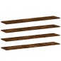 vidaXL Estantes pared 4 uds madera ingeniería roble humo 100x20x1,5 cm vidaXL Estantes pared 4 uds madera ingeniería roble humo 100x20x1,5 cm