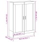 vidaXL Armario libros madera de ingeniería roble humo 82,5x30,5x115 cm vidaXL Armario libros madera de ingeniería roble humo 82,5x30,5x115 cm
