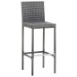 vidaXL Muebles de bar jardín 9 pzas ratán sintético madera acacia gris vidaXL Muebles de bar jardín 9 pzas ratán sintético madera acacia gris
