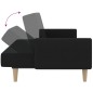 vidaXL Sofá cama de 2 plazas tela negro vidaXL Sofá cama de 2 plazas tela negro