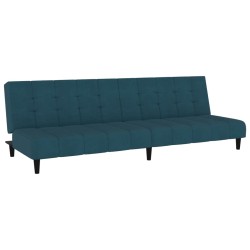 vidaXL Sofá cama de 2 plazas terciopelo azul