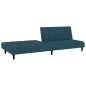 vidaXL Sofá cama de 2 plazas terciopelo azul vidaXL Sofá cama de 2 plazas terciopelo azul