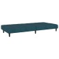 vidaXL Sofá cama de 2 plazas terciopelo azul vidaXL Sofá cama de 2 plazas terciopelo azul