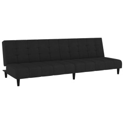 vidaXL Sofá cama de 2 plazas terciopelo negro