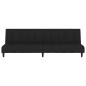 vidaXL Sofá cama de 2 plazas terciopelo negro vidaXL Sofá cama de 2 plazas terciopelo negro