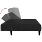 vidaXL Sofá cama de 2 plazas terciopelo negro vidaXL Sofá cama de 2 plazas terciopelo negro