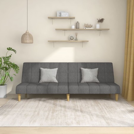 vidaXL Sofá cama de 2 plazas tela gris claro