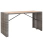 vidaXL Muebles de bar jardín 9 pzas ratán sintético madera acacia gris vidaXL Muebles de bar jardín 9 pzas ratán sintético madera acacia gris