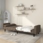 vidaXL Sofá cama de 2 plazas con dos almohadas tela gris taupe vidaXL Sofá cama de 2 plazas con dos almohadas tela gris taupe