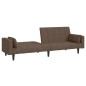 vidaXL Sofá cama de 2 plazas con dos almohadas tela gris taupe vidaXL Sofá cama de 2 plazas con dos almohadas tela gris taupe