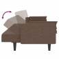 vidaXL Sofá cama de 2 plazas con dos almohadas tela gris taupe vidaXL Sofá cama de 2 plazas con dos almohadas tela gris taupe