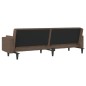 vidaXL Sofá cama de 2 plazas con dos almohadas tela gris taupe vidaXL Sofá cama de 2 plazas con dos almohadas tela gris taupe