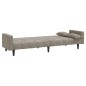 vidaXL Sofá cama de 2 plazas con dos almohadas terciopelo gris claro vidaXL Sofá cama de 2 plazas con dos almohadas terciopelo gris claro