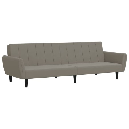vidaXL Sofá cama de 2 plazas terciopelo gris claro