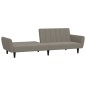 vidaXL Sofá cama de 2 plazas terciopelo gris claro vidaXL Sofá cama de 2 plazas terciopelo gris claro