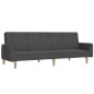 vidaXL Sofá cama de 2 plazas tela gris oscuro vidaXL Sofá cama de 2 plazas tela gris oscuro