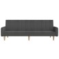 vidaXL Sofá cama de 2 plazas tela gris oscuro vidaXL Sofá cama de 2 plazas tela gris oscuro