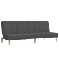 vidaXL Sofá cama de 2 plazas tela gris oscuro vidaXL Sofá cama de 2 plazas tela gris oscuro