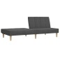 vidaXL Sofá cama de 2 plazas tela gris oscuro vidaXL Sofá cama de 2 plazas tela gris oscuro