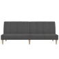 vidaXL Sofá cama de 2 plazas tela gris oscuro vidaXL Sofá cama de 2 plazas tela gris oscuro