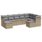 vidaXL Set de sofás de jardín 9 pzas con cojines ratán sintético beige vidaXL Set de sofás de jardín 9 pzas con cojines ratán sintético beige