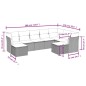 vidaXL Set de sofás de jardín 9 pzas con cojines ratán sintético beige vidaXL Set de sofás de jardín 9 pzas con cojines ratán sintético beige