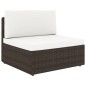 vidaXL Juego de muebles de jardín 2 piezas ratán sintético marrón vidaXL Juego de muebles de jardín 2 piezas ratán sintético marrón