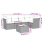 vidaXL Set de sofás de jardín 6 piezas y cojines ratán sintético negro vidaXL Set de sofás de jardín 6 piezas y cojines ratán sintético negro