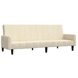 vidaXL Sofá cama de 2 plazas terciopelo color crema