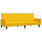 vidaXL Sofá cama de 2 plazas terciopelo amarillo vidaXL Sofá cama de 2 plazas terciopelo amarillo