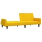 vidaXL Sofá cama de 2 plazas terciopelo amarillo vidaXL Sofá cama de 2 plazas terciopelo amarillo