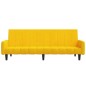 vidaXL Sofá cama de 2 plazas terciopelo amarillo vidaXL Sofá cama de 2 plazas terciopelo amarillo