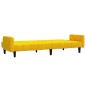 vidaXL Sofá cama de 2 plazas terciopelo amarillo vidaXL Sofá cama de 2 plazas terciopelo amarillo