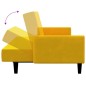 vidaXL Sofá cama de 2 plazas terciopelo amarillo vidaXL Sofá cama de 2 plazas terciopelo amarillo