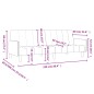 vidaXL Sofá cama de 2 plazas terciopelo amarillo vidaXL Sofá cama de 2 plazas terciopelo amarillo