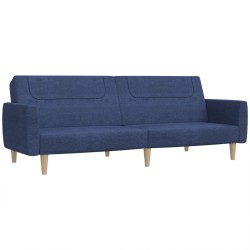 vidaXL Sofá cama de 2 plazas tela azul