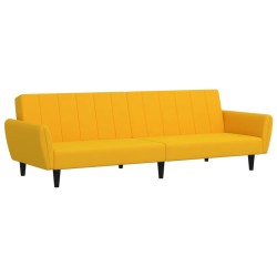 vidaXL Sofá cama de 2 plazas terciopelo amarillo