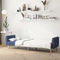 vidaXL Sofá cama de 2 plazas tela azul vidaXL Sofá cama de 2 plazas tela azul