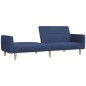 vidaXL Sofá cama de 2 plazas tela azul vidaXL Sofá cama de 2 plazas tela azul