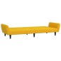 vidaXL Sofá cama de 2 plazas terciopelo amarillo vidaXL Sofá cama de 2 plazas terciopelo amarillo