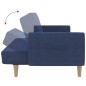 vidaXL Sofá cama de 2 plazas tela azul vidaXL Sofá cama de 2 plazas tela azul