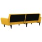vidaXL Sofá cama de 2 plazas terciopelo amarillo vidaXL Sofá cama de 2 plazas terciopelo amarillo